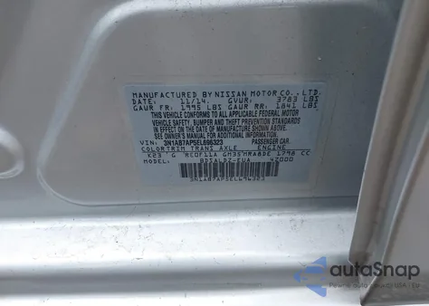 2014 Nissan Sentra Sv из США, поврежденный, VIN 3N1AB7AP5EL696323